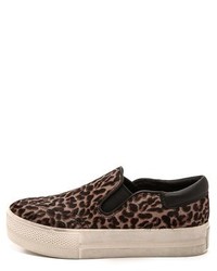 Ash Jam Leopard Haircalf Slip On Sneakers