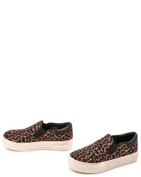 Ash Jam Leopard Haircalf Slip On Sneakers