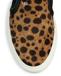 Givenchy Leopard Print Calf Hair Skate Sneakers
