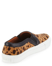 Givenchy Leopard Print Calf Hair Slip On Sneaker