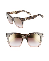 Rag & Bone 51mm Polarized Mirrored Square Sunglasses
