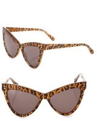 Stella McCartney 55mm Leopard Print Cats Eye Sunglasses