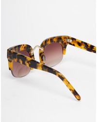 Asos Collection Handmade Acetate Cat Eye Sunglasses With V Nose Bridge