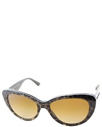 Dolce & Gabbana Dolcegabbana Dg 4189 1995t5 Leopard Plastic Cat Eye Sunglasses Brown Gradient Polarized Lens