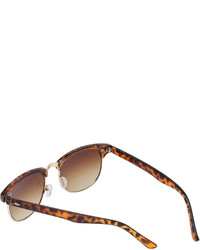 Shein Leopard Browline Retro Sunglasses