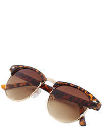 Shein Leopard Browline Retro Sunglasses