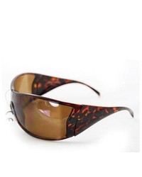 Soul Wireless P1317leopard Fashion All Around Celebrity Sunglasses P1317 Brown Leopard Lightweight Plastic Frame For And