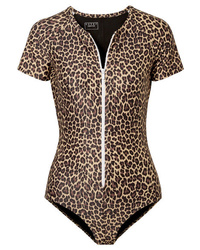Brown Leopard Swimsuit