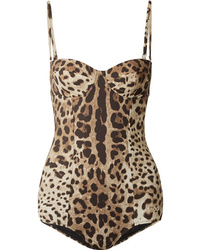 Dolce & Gabbana Leopard Print Swimsuit