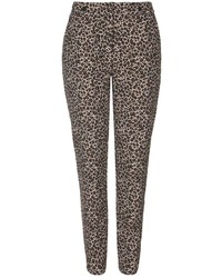 Leopard Print Cigarette Trousers