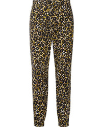 M Missoni Leopard Print Cotton Tapered Pants