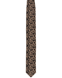 Engineered Garments Brown Leopard Jacquard Knit Tie