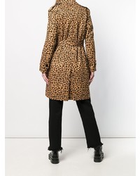 Dondup Leopard Print Trench Coat
