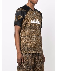 adidas Sprt Leopard Print Football T Shirt