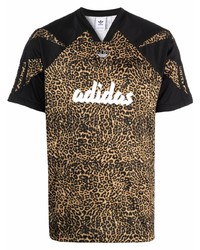 adidas Sprt Leopard Print Football T Shirt