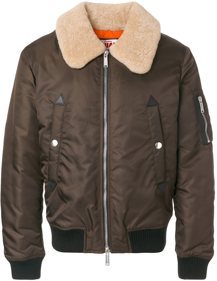 dsquared shearling jacket
