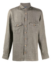 Barba Long Sleeve Fitted Shirt