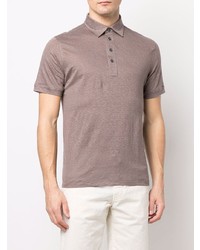 Ermenegildo Zegna Short Sleeve Linen Polo Shirt