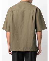 Karl Lagerfeld Short Sleeve Linen Blend Shirt