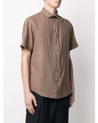 Emporio Armani Short Sleeve Linen Shirt