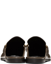 Stella McCartney Taupe Chain Slip On Loafers