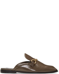 Stella McCartney Taupe Chain Slip On Loafers