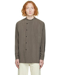Lemaire Brown Asymmetric Shirt