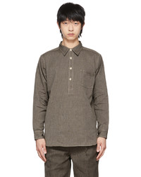 Taiga Takahashi Brown Cotton Shirt