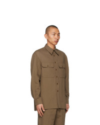 Lemaire Brown Officer Shirt