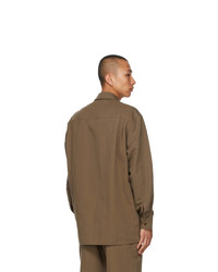 Lemaire Brown Officer Shirt