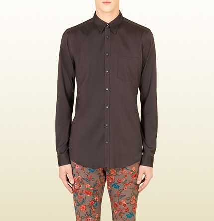 gucci mens silk shirt