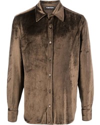 Tom Ford Long Sleeve Velour Shirt