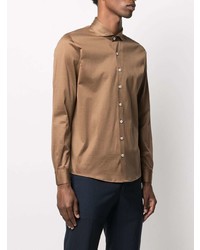 Barba Spread Collar Cotton Shirt