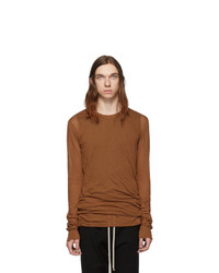 Rick Owens Brown Basic Long Sleeve T Shirt