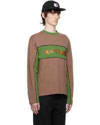 Brain Dead Brown Connections Long Sleeve T Shirt