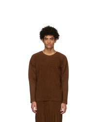 Homme Plissé Issey Miyake Brown Monthly Colors October Long Sleeve T Shirt