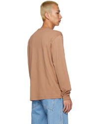 Acne Studios Brown Patch Long Sleeve T Shirt