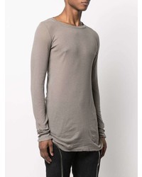 Rick Owens Crew Neck Long Sleeved Top