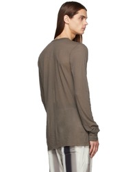 Rick Owens Grey Basic Long Sleeve T Shirt