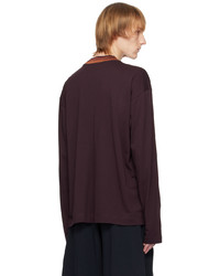Dries Van Noten Multicolor Paneled Long Sleeve T Shirt