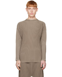 Homme Plissé Issey Miyake Taupe Cargo Long Sleeve T Shirt
