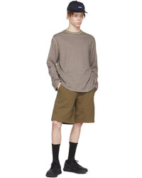 AFFXWRKS Taupe Cotton Long Sleeve T Shirt