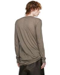 Rick Owens Taupe Dylan Long Sleeve T Shirt
