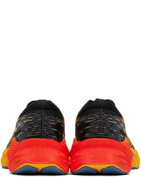 Asics Black Orange Novablast 3 Sneakers
