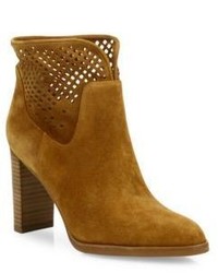 Brown Mesh Ankle Boots