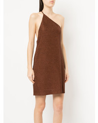 Kacey Devlin One Shoulder Metallic Mini Dress