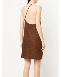 Kacey Devlin One Shoulder Metallic Mini Dress