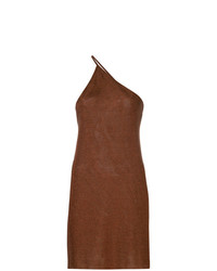Kacey Devlin One Shoulder Metallic Mini Dress