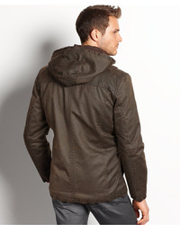 GUESS Coat Antique Finish Hooded Jacket