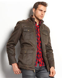 GUESS Coat Antique Finish Hooded Jacket
